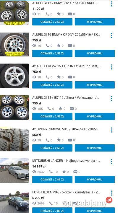 ZIMA ALUFELGI 15 OPONY ZIMOWE 4x100 SKUP AUT