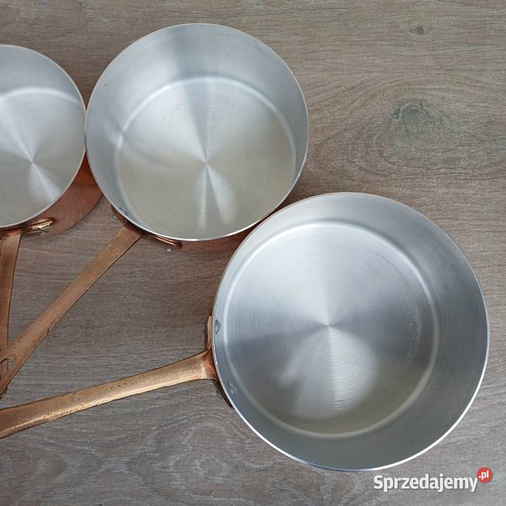 Miedziane rondle miedziany garnek rondel komplet Warszawa
