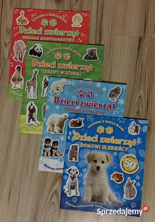 Dzieci zwierząt Zestaw książek z naklejkami i mazowieckie Warszawa