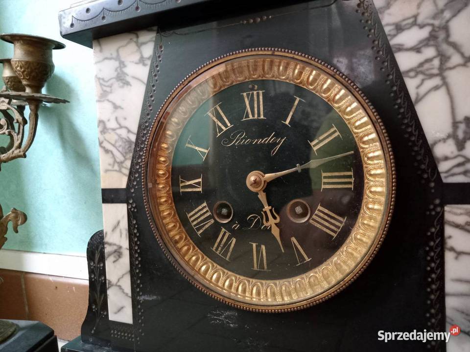 Zegar Kominkowy Marmur Mosiądz Antyki Zamość sprzedam