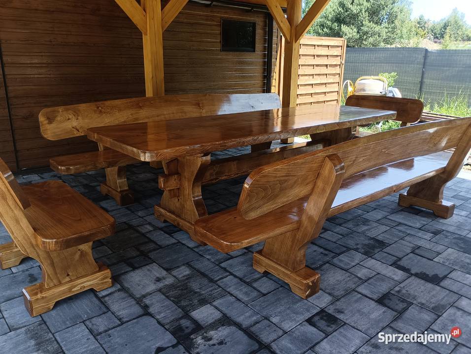 Meble Ogrodowe stół ławy krzesła altana taras