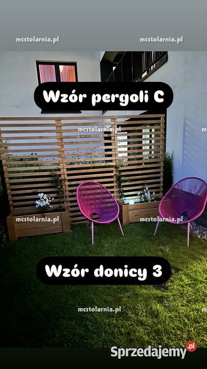 Donica z pergolą płot lamelowy ogrodzenie z Płock