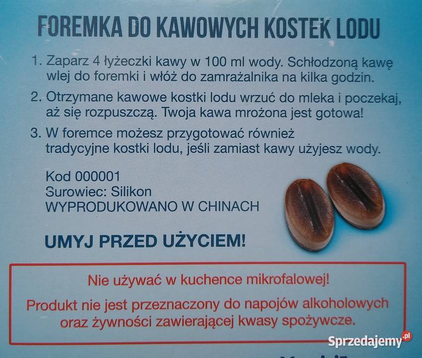 Forma Foremki Silikon Kawa Mrożona Jacobs pomorskie Gdańsk