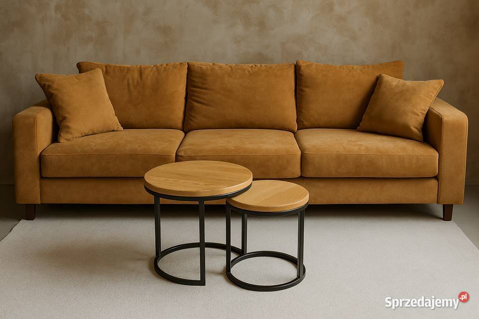 Stolik Kawowy Podwójny Dębowy LOFT Ława 100 Lite 70cm Gdańsk sprzedam