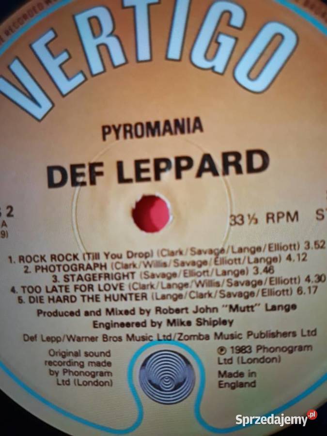 Archiwum hard rocka DEF LEPPARD Pyromania 1983 Płyty i kasety Rzeszów sprzedam