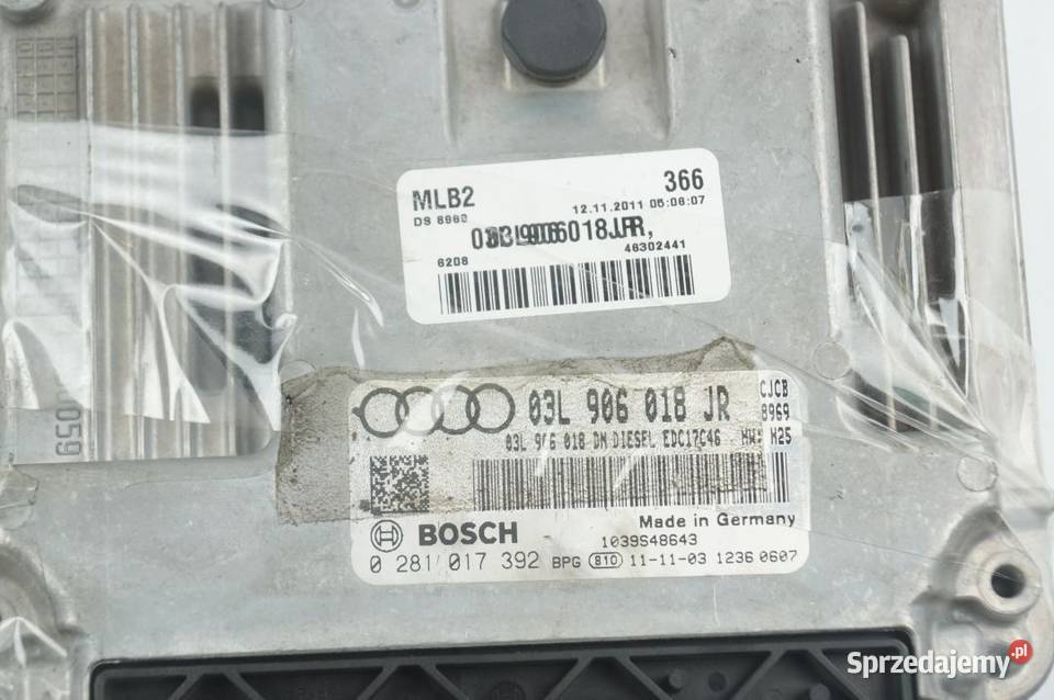 03L906018JR EDC17C46 A4 B8 KOMPUTER SILNIKA ECU osobowe kujawsko-pomorskie Lipno sprzedam