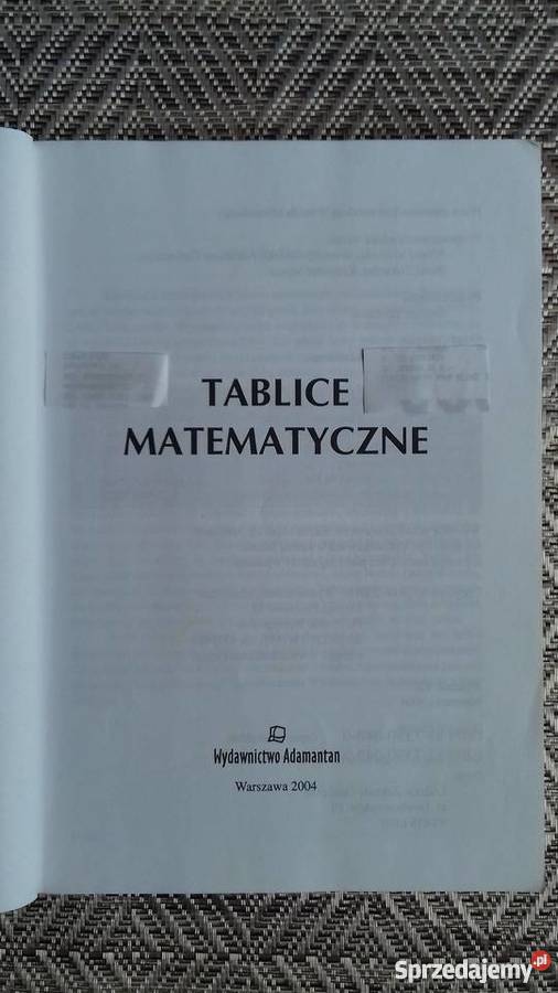 Tablice matematyczne Adamantan Małkinia Górna