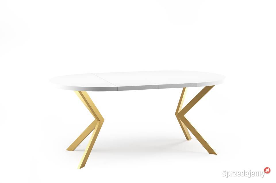 Okrągły stół rozkładany Edder złoty różne kolory Stoliki kawowe i ławy Tarchały Małe sprzedam