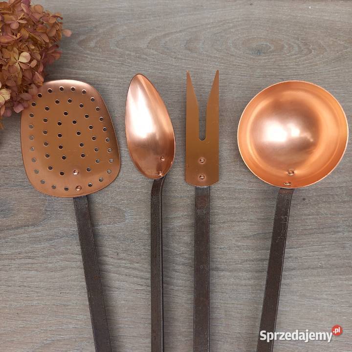 Miedziane przybory kuchenne komplet 5 Warszawa