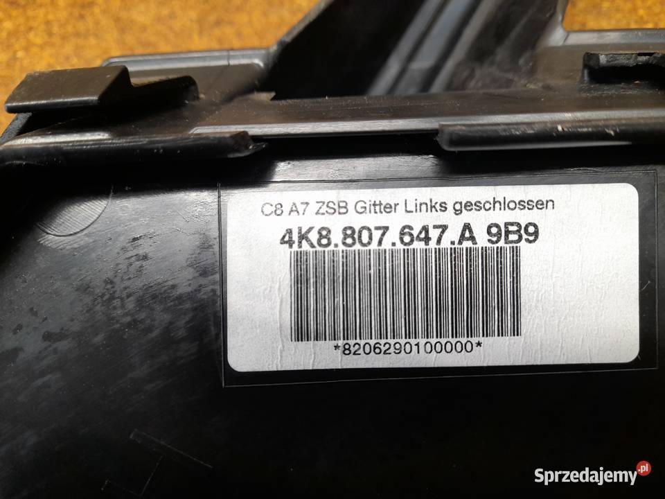 KRATKA W ZDERZAK LEWA PRZÓD AUDI A7 C8 4K8 S Goleniów