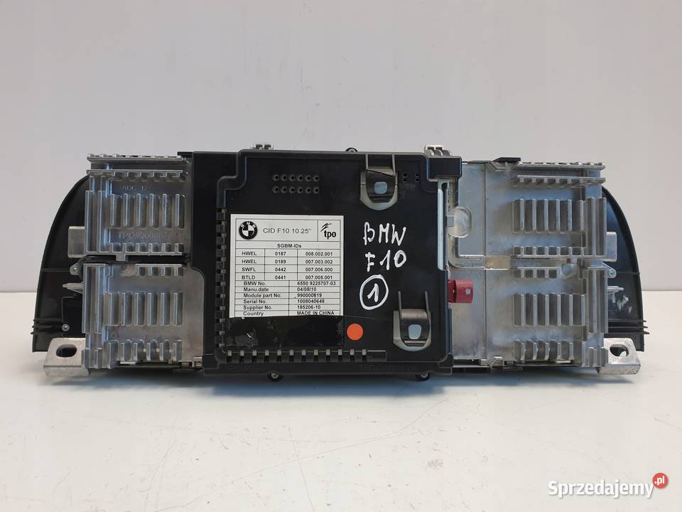 BMW 5 F10 EKRAN NAWIGACJI Wyświetlacz 9225707 Motoryzacja Chełm sprzedam