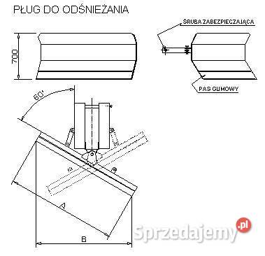 Pług do śniegu 1500 mm do Wózek widłowy mazowieckie Siedlce