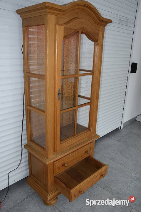 witryna z drewna dębowego nowa sprzedam