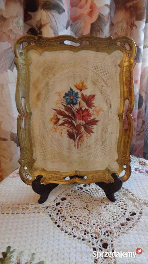 Taca malowana w kwiaty Italy Pozostałe wielkopolskie Mielnica Duża