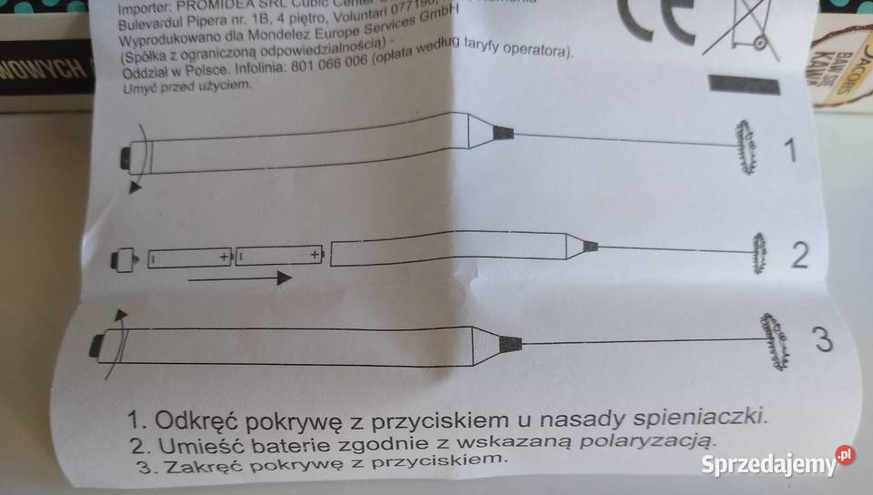Spieniacz do mleka Jacobs pomorskie Gdańsk