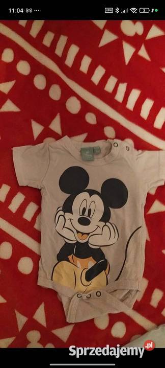 Nowy zestaw 3 bodziaków chłopca Disney myszka chłopiec Warszawa