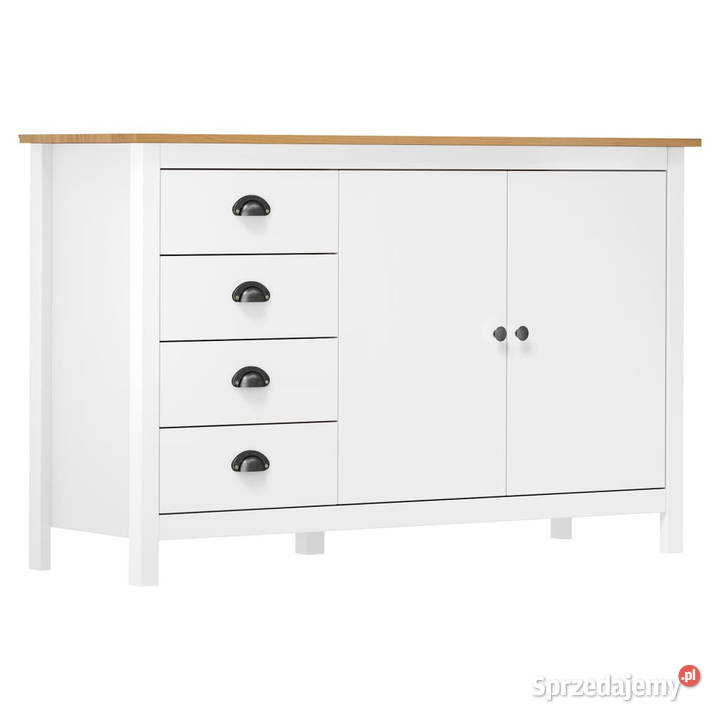 Komoda Hill biała 130x40x80 lite drewno sosnowe Komody Warszawa
