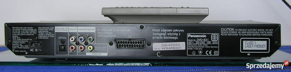 Odtwarzacz DVD Panasonic S31 Panasonic mazowieckie Ostrołęka sprzedam