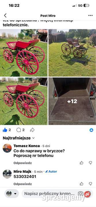 Sprzedam unikatową wagonetkdorożkę świętokrzyskie Skarżysko-Kamienna