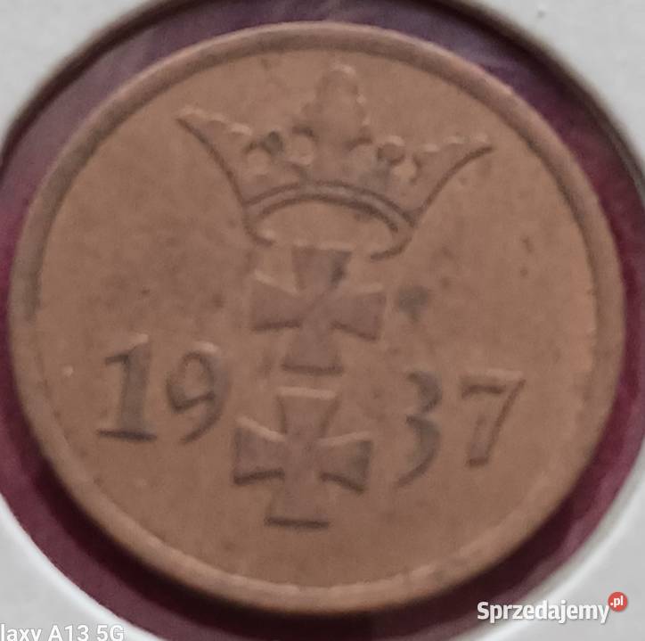 1 Fenig Wolne Miasto Gdańsk 1937 r 1 około Konin