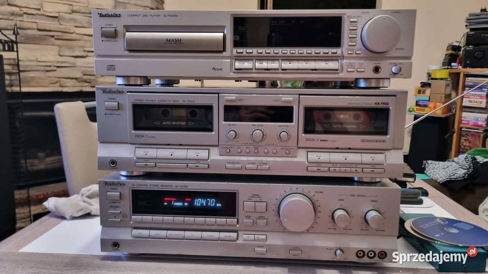 Wieża amplituner Technics SAGX230 magnetofon łódzkie Warta