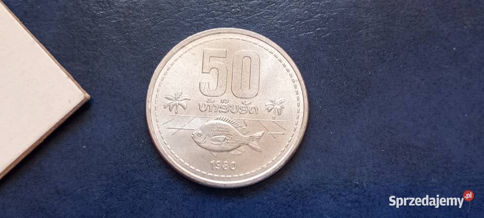 Stare monety 50 atów 1980 Laos Lesko
