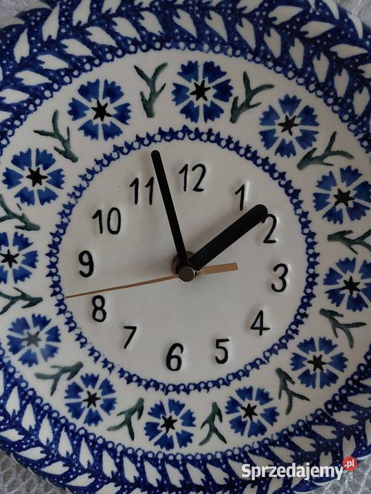 Bolesławiec Wiza ceramiczny zegar ścienny Zielona Góra