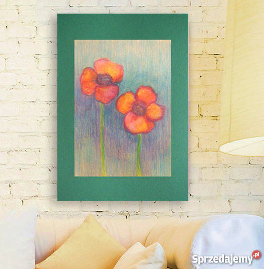 kolorowy rysunek do pokojukwiaty obrazek do Katowice sprzedam