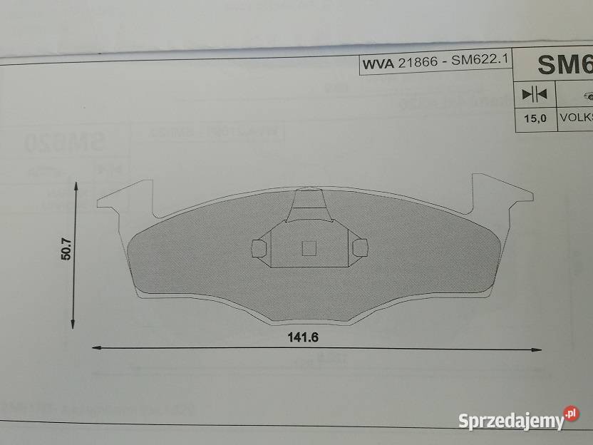 SM622 Klocki hamulcowe kpl przód SEAT AROSA warmińsko-mazurskie