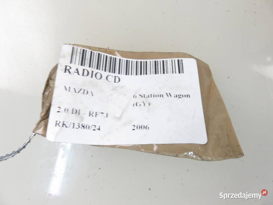 RADIO MAZDA 6 Station Wagon GY GP9E66DSX KOD małopolskie