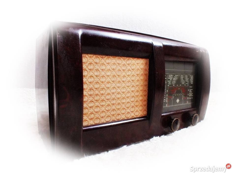 Piękne stare radio lampowe z lat 40-50-tych