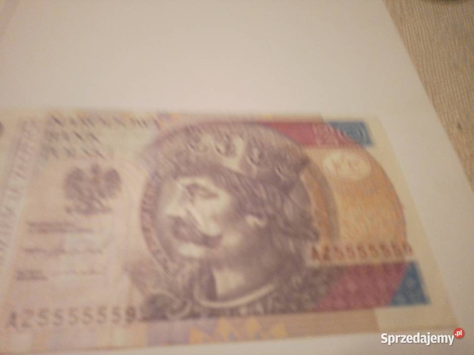 Banknot 20zl AZ 5555559 małopolskie Kraków