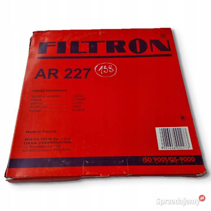 FILTR POWIETRZA Filtron AR 227 AR227 Honda osobowe Części samochodowe Chełm sprzedam