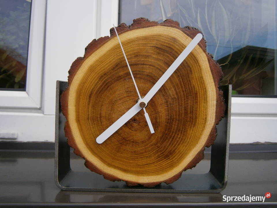 ZEGAR plaster drewnametalowa oprawa Siedlce sprzedam