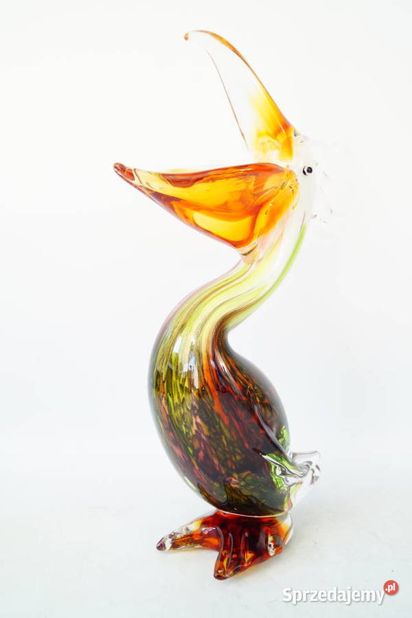 Figura szklana figura Murano style PTAK TUKAN Gizałki