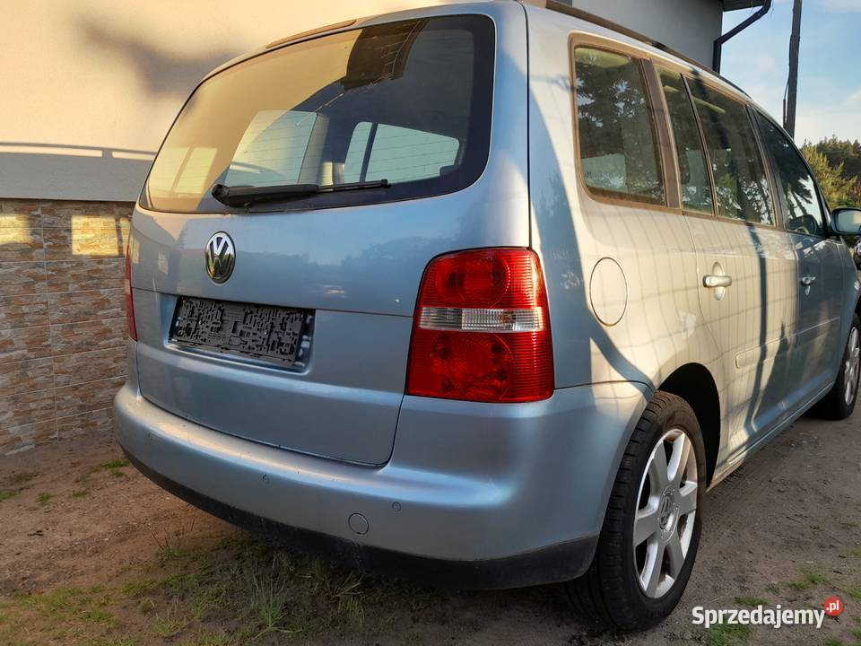 VW Touran 20FSI 150 z de climatronic zadbany alu niebieski Szamotuły sprzedam