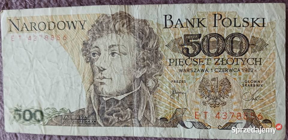 500 T Kościuszko seria ET 1VI1982 r Konin