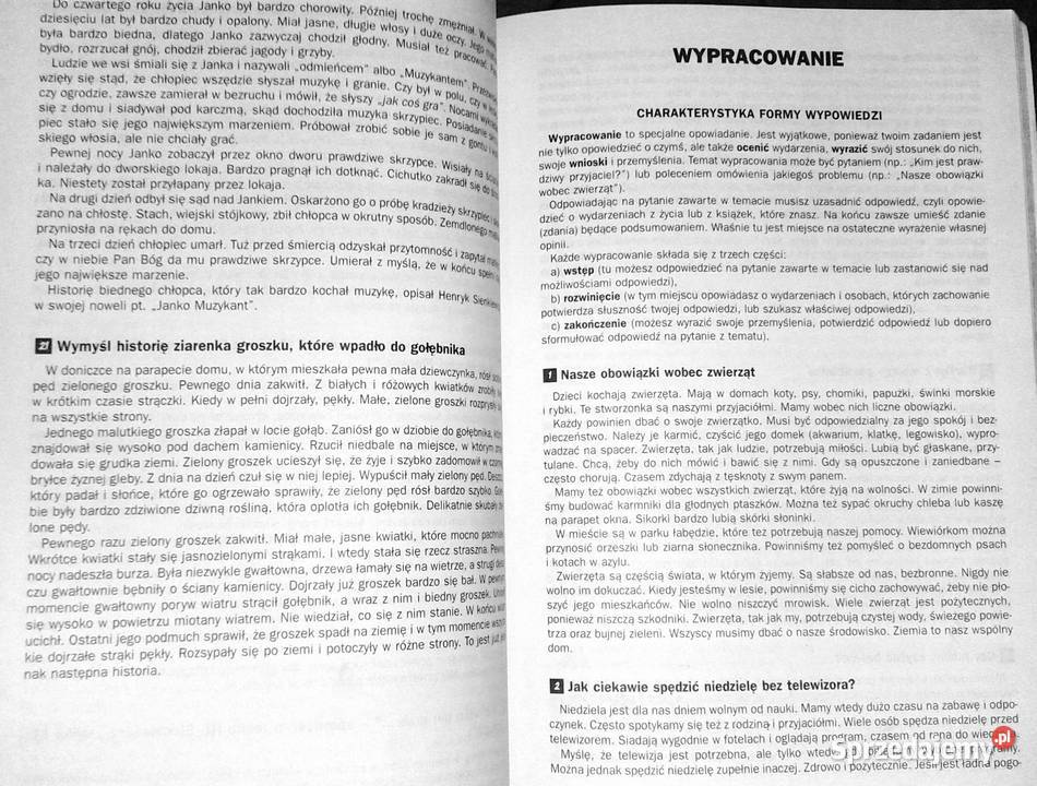 Wzory wypracowań Szkoła podstawowa Bogumiła Książki i Podręczniki