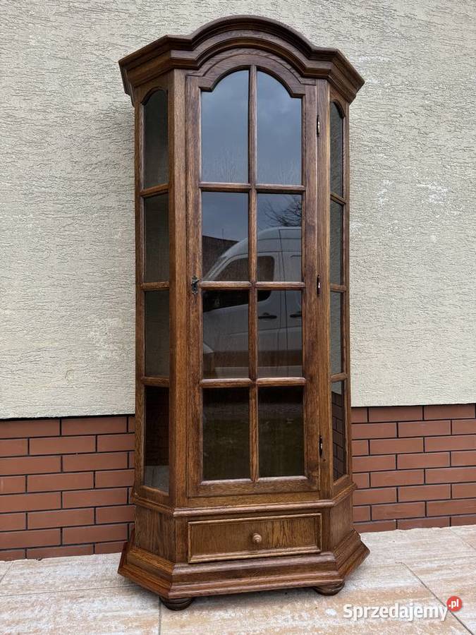 Witryna stylowa holenderska ciemny dąb kredens sprzedam