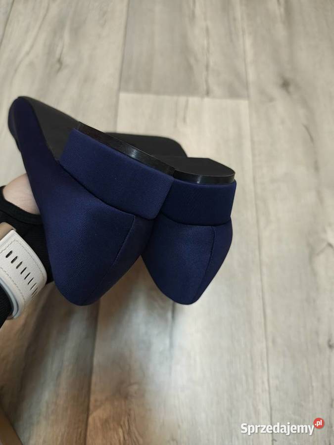 42 Granatowe niskie czółenka wieczorowe NOWE Kraków