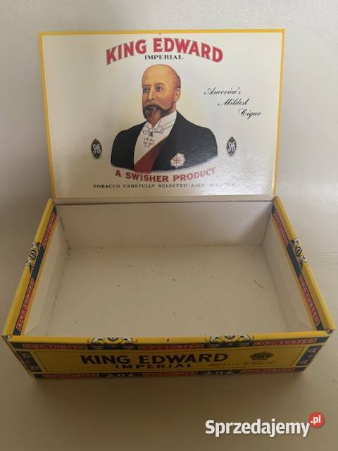 Vintage oryginalne pudełko cygarach king Edward