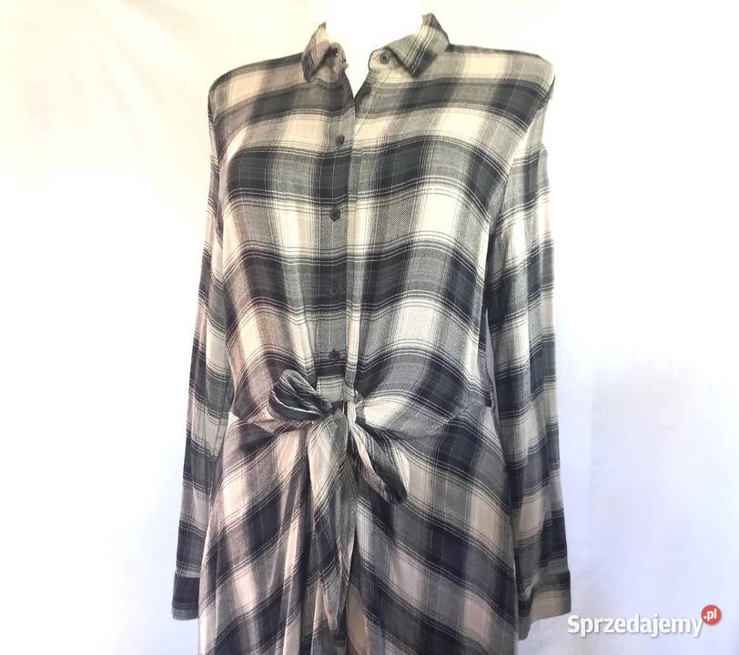 sukienka długa KRATA długi rękaw r 38 Slim BOHO podlaskie Białystok