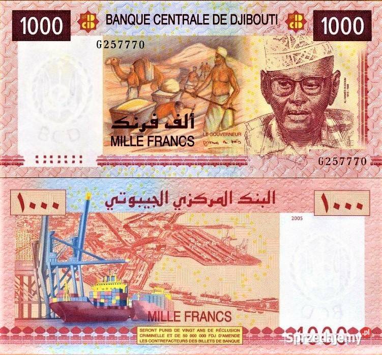 DŻIBUTI 2005P42 UNC WYSYŁKA pomorskie