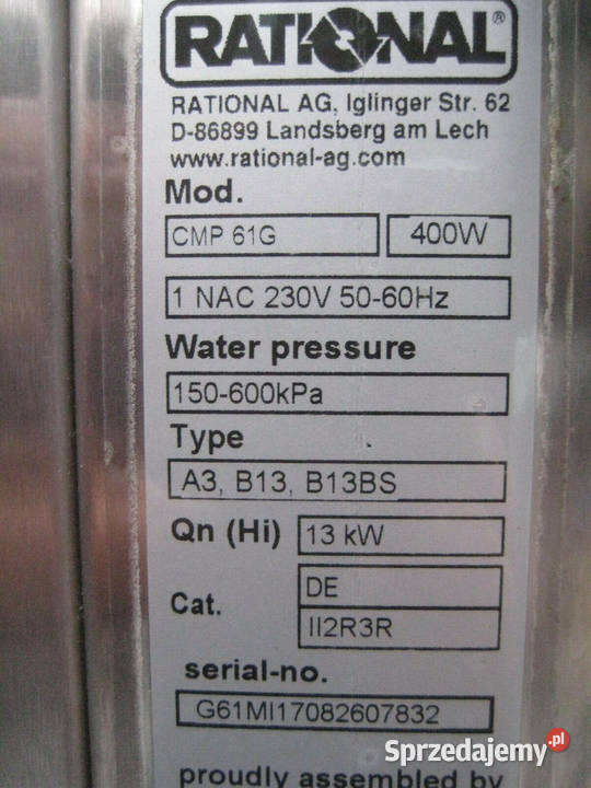 Piec konwekcyjnoparowy Warszawa