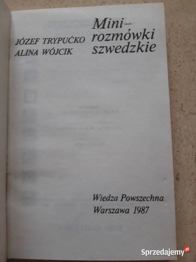Mini rozmówki szwedzkie Józef Trypućko Alina śląskie