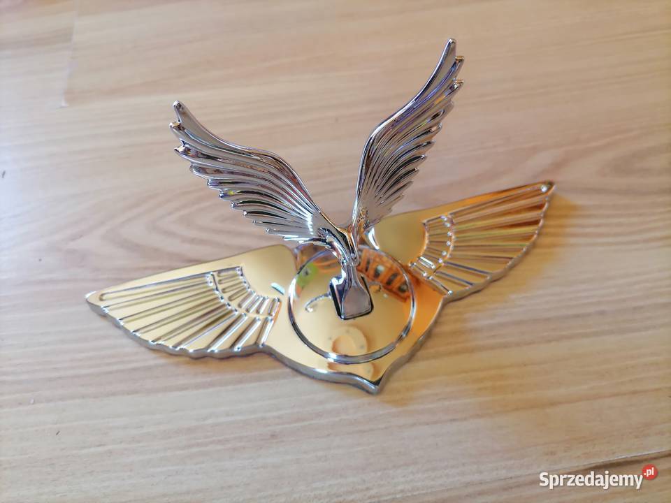 Metalowy chromowany Ornament Orła Konstantynów Łódzki