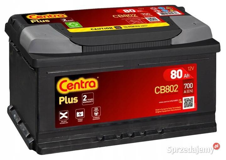 AKUMULATOR CENTRA PLUS 80AH 700A CB802 osobowe Konin