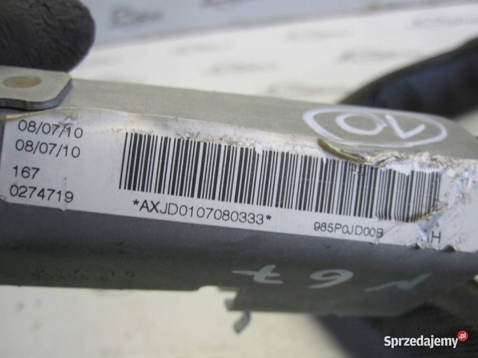 QASHQAI I J10 10r AIRBAG kurtyna lewa 985P0JD00B Kielce