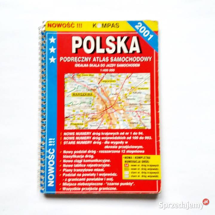 Polska Podręczny Atlas Samochodowy miękka Łódź