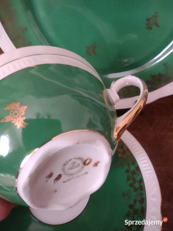 Zestaw śniadaniowy trio porcelana Chodzież wielkopolskie Gniezno